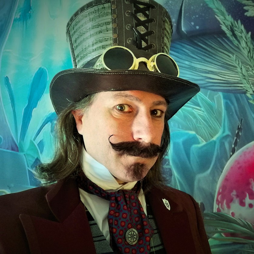 Steampunk magician Professor Strange as performed by Allin Kempthorne